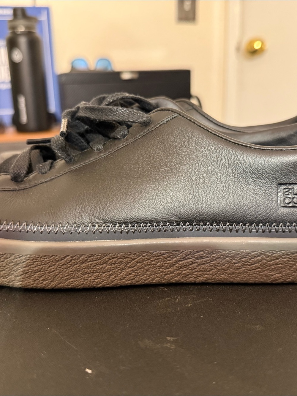 PUMA NYC Black Coffee Leather Shoes Men’s Size 8.5 New No Box